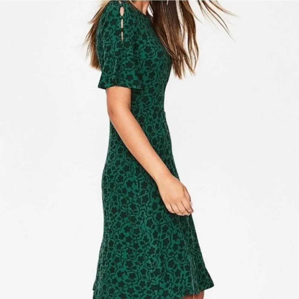 Boden Alexis Jersey Dress Suze 10 Long Tall‎ Enchanted Vines